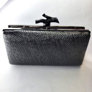 Elegant Evening Black Clutch Purse Cocktail Purse Wedding Evening Purse-  NEW